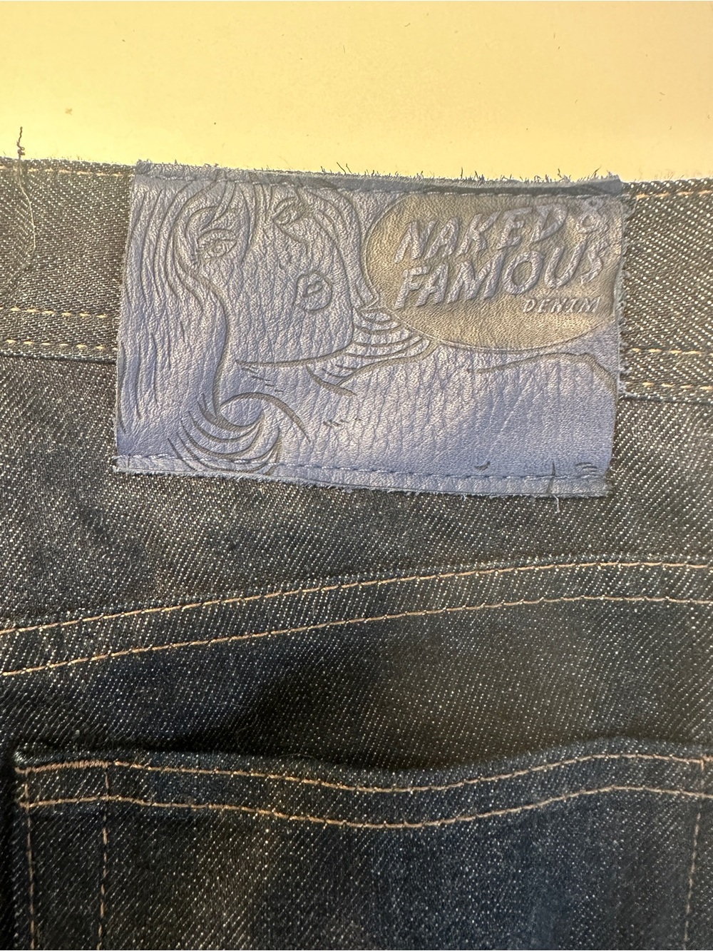 Naked & Famous Kimono Print Selvedge Denim Jeans Weird Guy - Picture 8 of 9